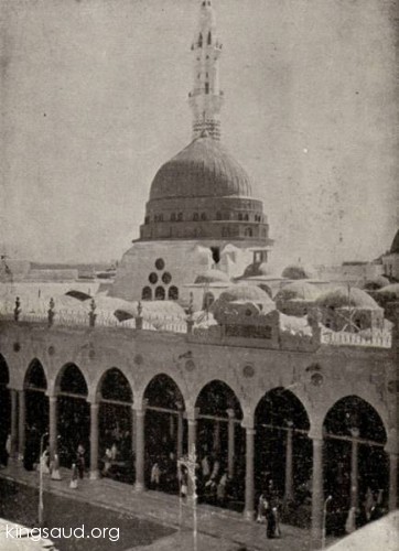The Prophet Mosque in Madina in1955.