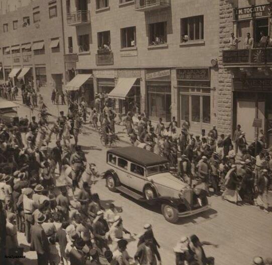 Crown Prince Saud arrived to Jerusalem by the train from Jaffa - 1935