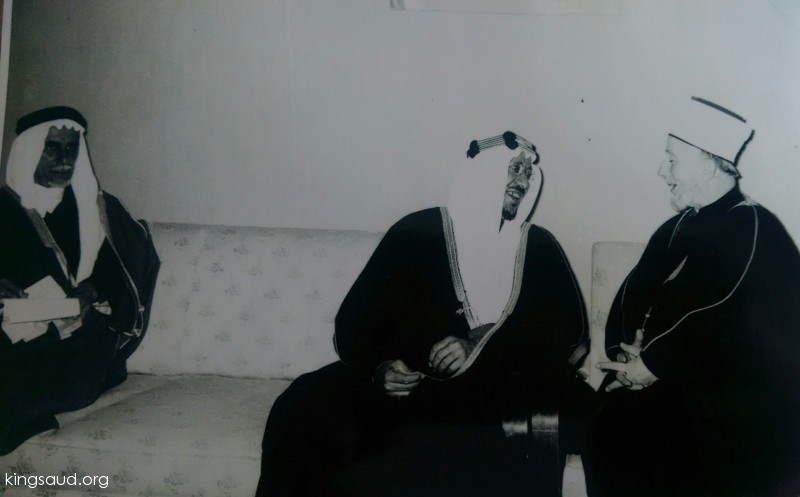 King Saud with one of the sheikhs