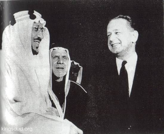 King Saud with the Secretary-General of the United Nations