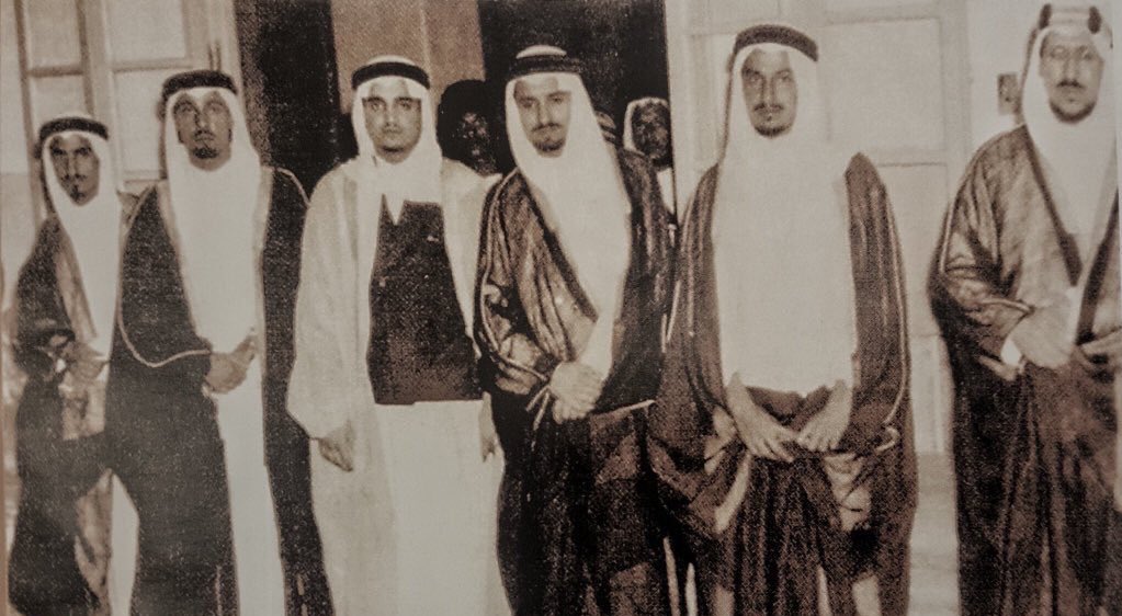 Crown Prince Saud, Prince Khaled, Prince Mansour, Prince Fahad, Prince Abdallah, Prince Bandar