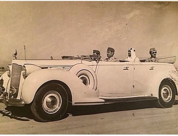 ولي العهد الأمير سعود ومعه الوصي على عرش العراقي الأمير عبدالإله بن علي - بغداد ١٩٥٣م