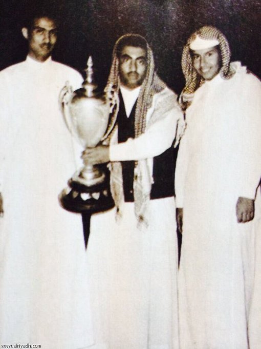 Abdulmajeed Kayal, the captain of Al-Ittihad Club with his first trophy of King Saud Cup, 1378A.H