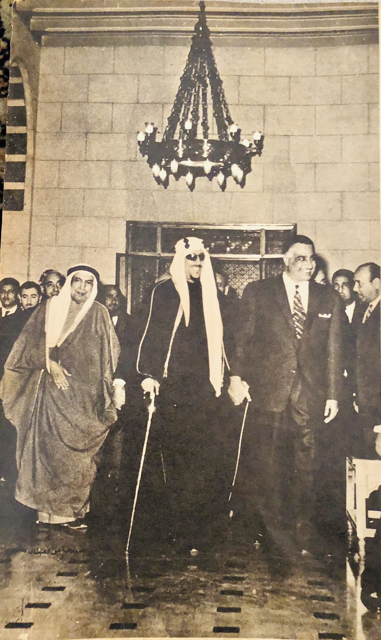 King Saud at the first Arab Summit in Cairo 17/1/1964.