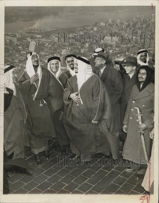 Crown Prince Saud with Saudi Ambassador Fuad Hamza Abdul Aziz Al-Sulaiman at the Empire State Building in New York City