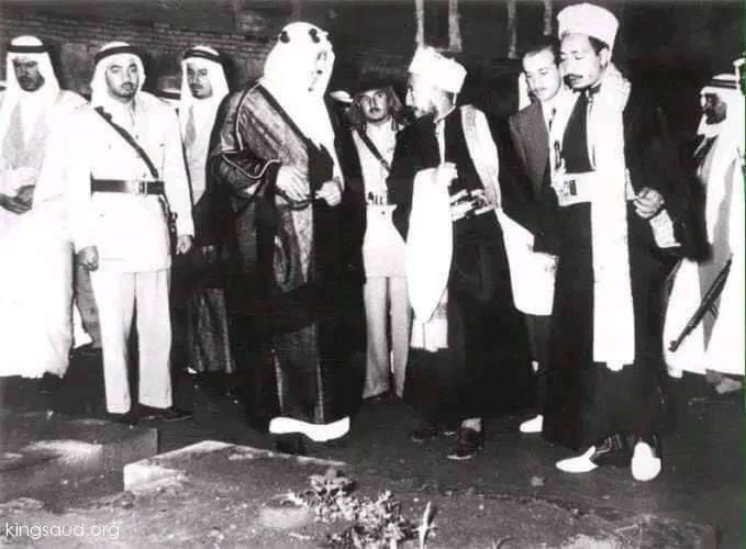 King Saud Saif Al-Islam Al-Hassan Imam Mohammed Al-Bader, Prince Khalid bin Abduaziz Prince Faisal bin Turki Abdel Moneim al-Aqil - 1954