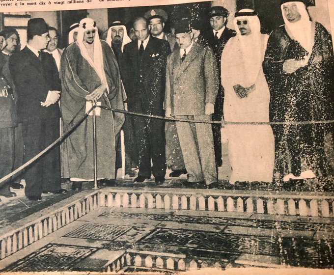 King Saud in Cairo in 1954