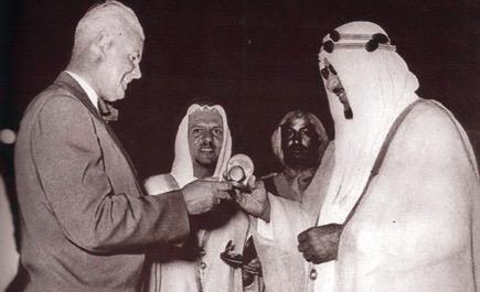 King Saud, may Allah have mercy on him and Dr. Max Reich the author of the book "A King in the East"