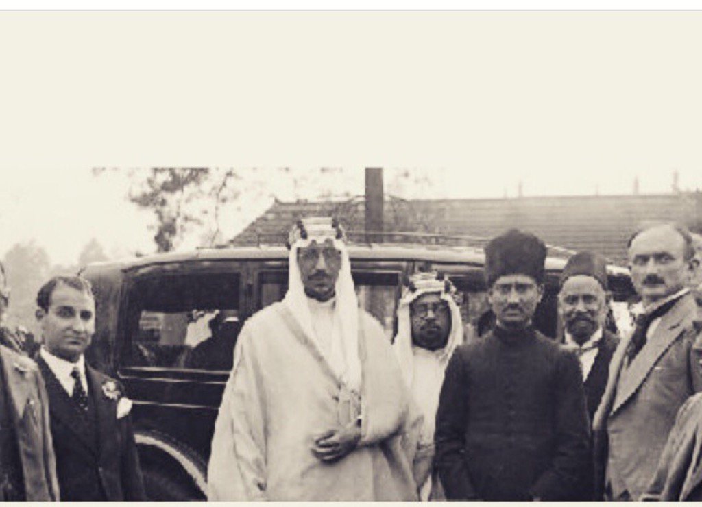 Crown Prince Saud and Commissioner Hafez Wahba - London 1935