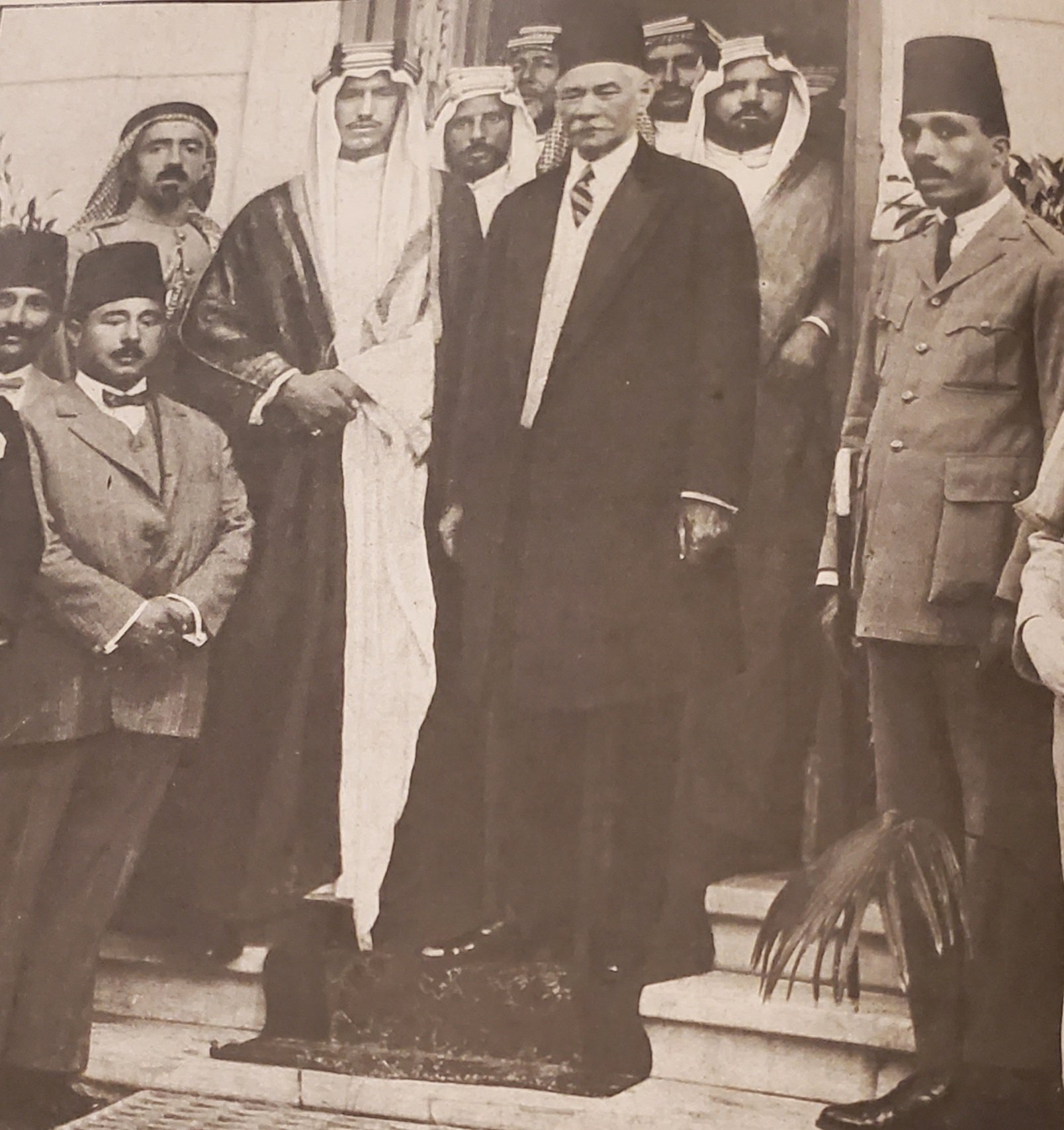 Crown Prince Saud with Saad Pasha Zaghlol, Egyptian prime minister