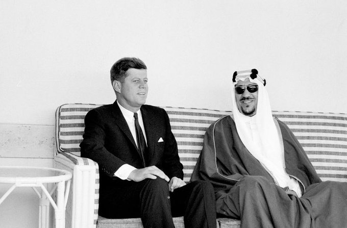 King Saud with President John F. Kennedy