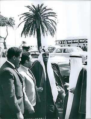 King Saud when he arrived in Nice from the treatment of fluoride and princes: Mohammed bin Saud al-Kabeer and his sons Mansour and Sultan and Abd Allah