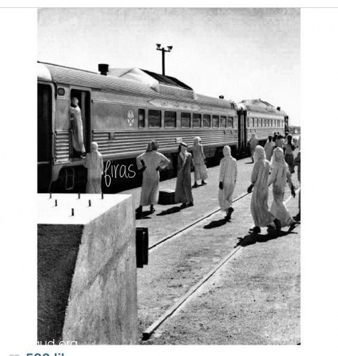 Riyadh Railway road during the reign of King Saud - 1955