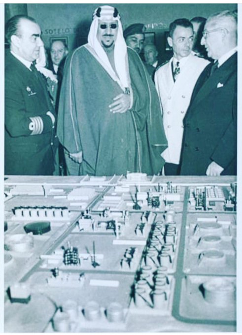 King Saud and Spanish Oil Refineries, Dec 2 1957 