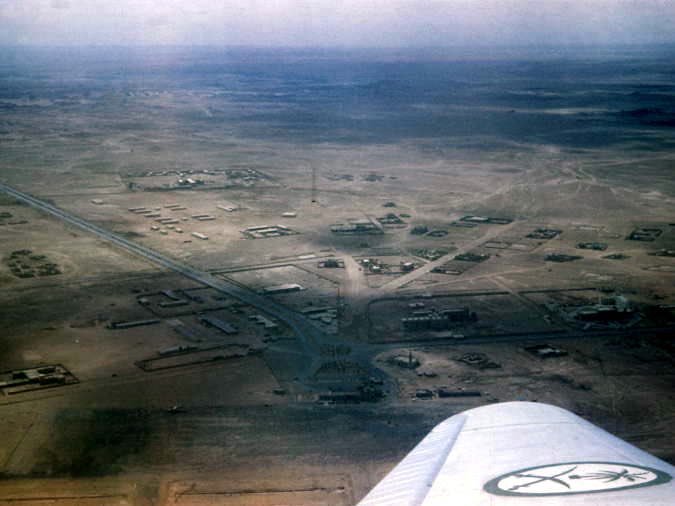 صور من الطائرة لمطار الرياض القديم وطريق المطار والوزارات Keith\'s Old Military Photos 1961