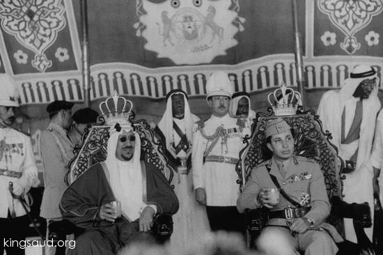 King Saud With King Faisal of Iraq in Baghdad