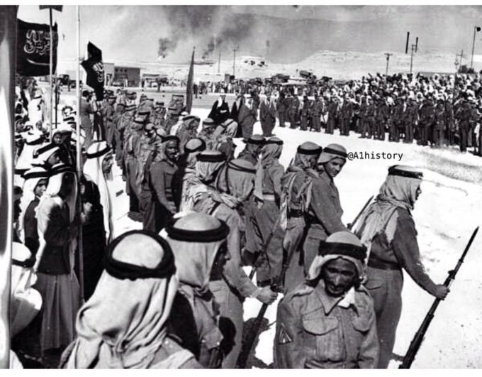استقبال الملك سعود في مطار الظهران 1954