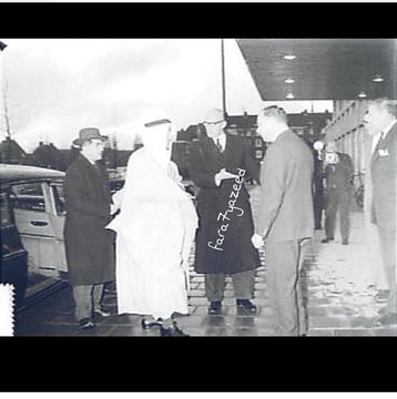Prince Fahd bin Faisal Al Farhan Al Saud, first secretary of the city of Riyadh during the reign of King Saud arrives to Amsterdam - 1958