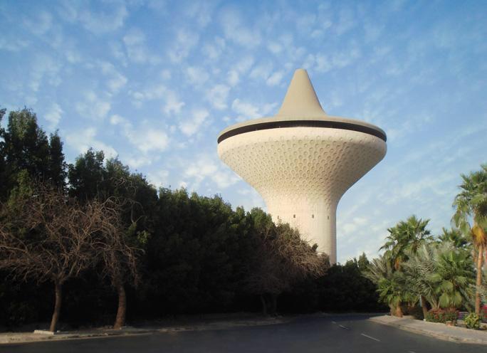 خزان المياه في قصر خزام الذي بناه الملك سعود ١٩٥٦ رحمه الله تراث الملك سعود المعماري