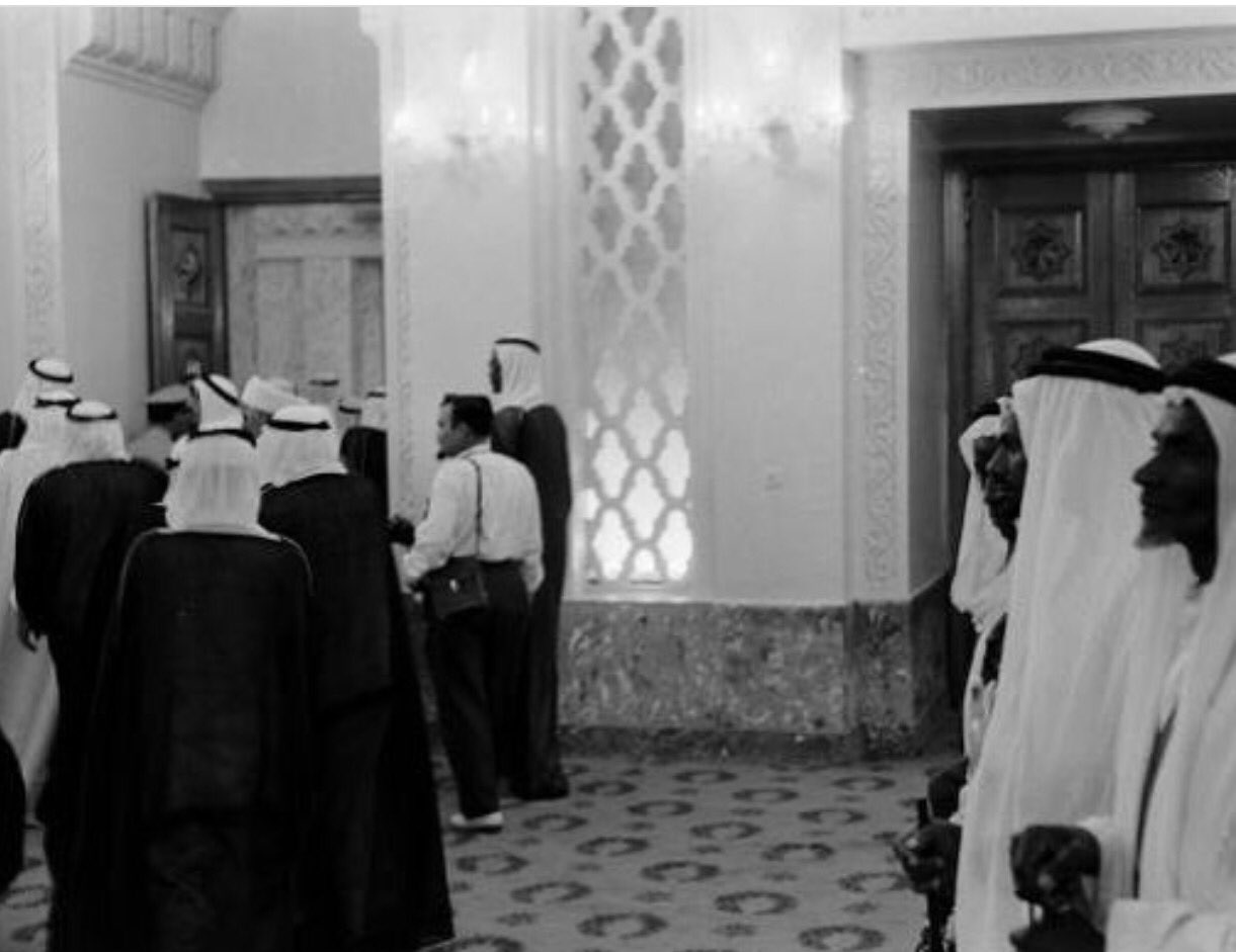 King Sauds entourage at al-nassiriyah palace in riyadh 1960