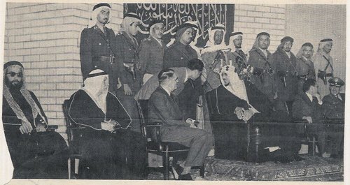 Crown Prince Saud visits Aramco. Photo by: George Dayley Henderson the US Consulate General - 1948