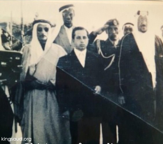 الملك سعود والملك فيصل الثاني ملك العراق ،