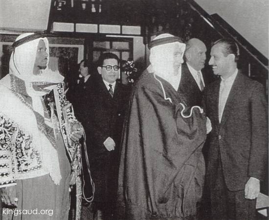 الملك سعود اثناء زيارته للولايات المتحدة الامريكية