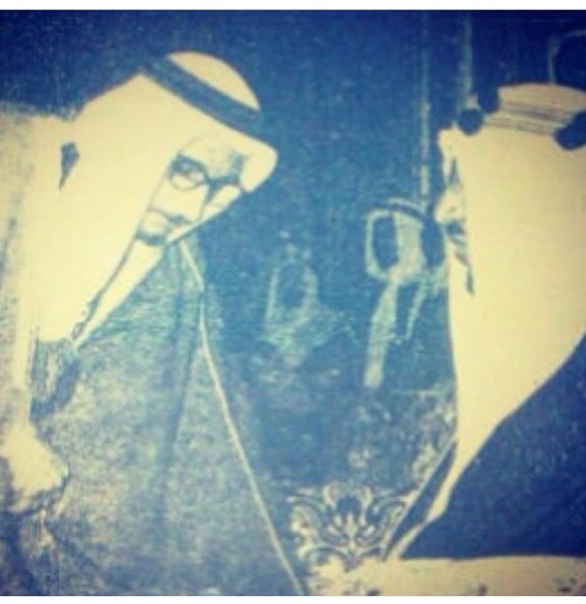 الملك سعود والأمير فهد بن فيصل آل فرحان أمين مدينة الرياض
