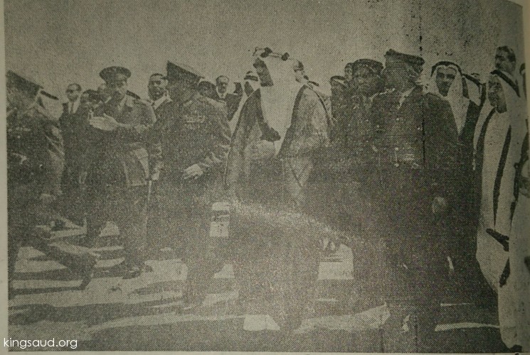 الملك سعود خلال زيارته لمصر 1954م