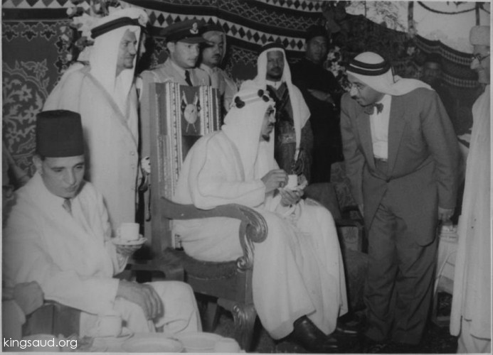 King Saud's visit to the Arab School in Karachi, April 15, 1955