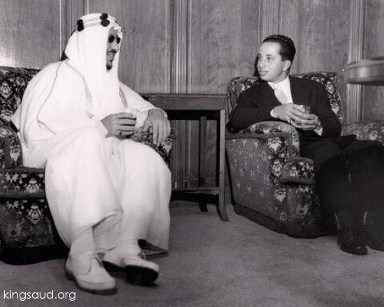 الملك سعود والملك فيصل الثاني ملك العراق في الشرقية