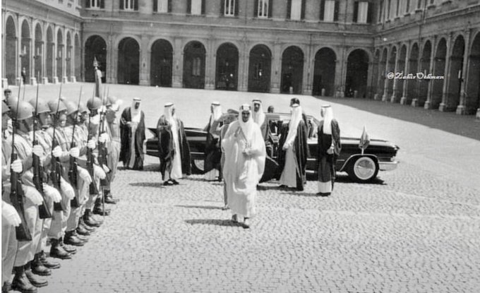 King Saud during his visit to Rome