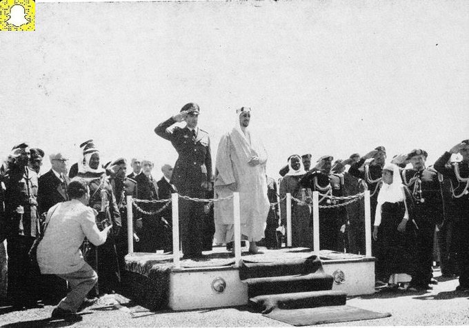 King Saud with the Emperor Shah of Iran