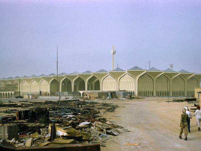 مطار الظهران خلال إنشائه ١٩٦٠
