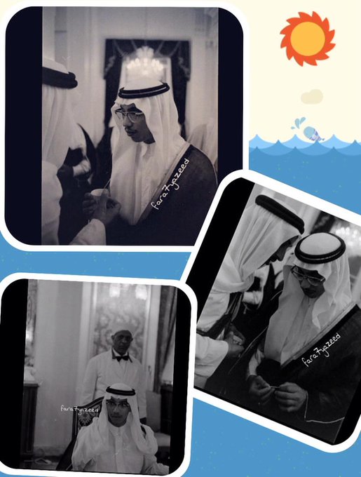 ثلاثة صور للأمير بدر بن سعود رحمه الله أمير مدين الرياض خلال تواجده في الأمارة ١٩٦٠م