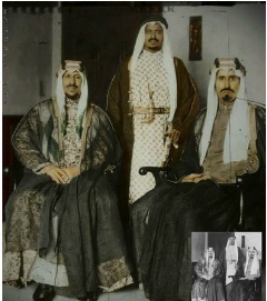 الملك سعود  مع أخيه الأمير محمد رحمهما الله