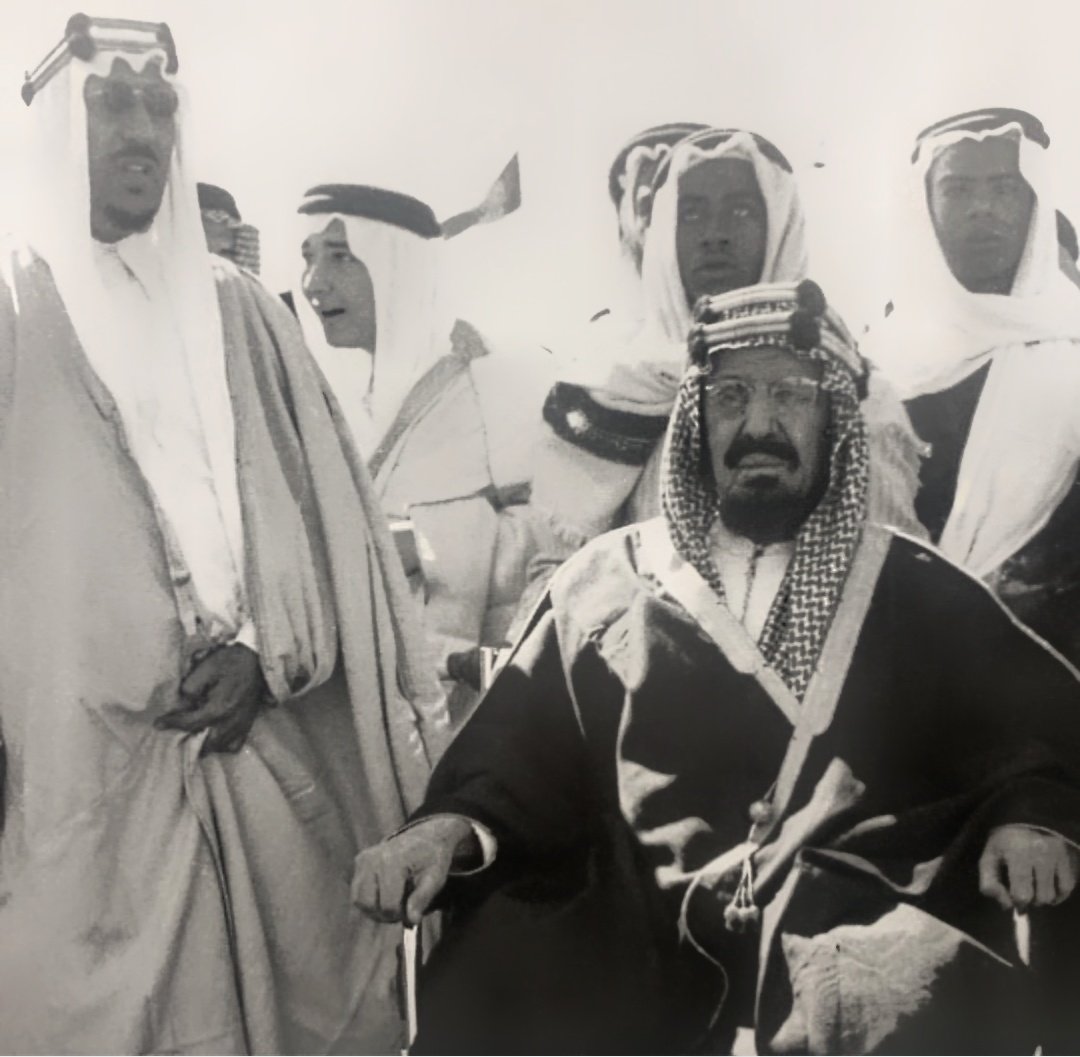 King Abdulaziz bin AbdulRahman and Crown Prince Saud bin AbdulAziz