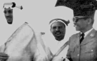 الملك سعود رحمه الله مع الرئيس الأندنوسي سوكارنو