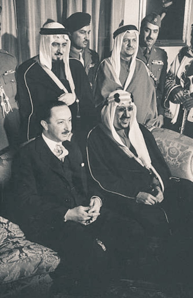 Crown Prince of Iraq, Prince Abdul Ilah and hold talks with King Saud bin Abdul Aziz during his visit to Washington