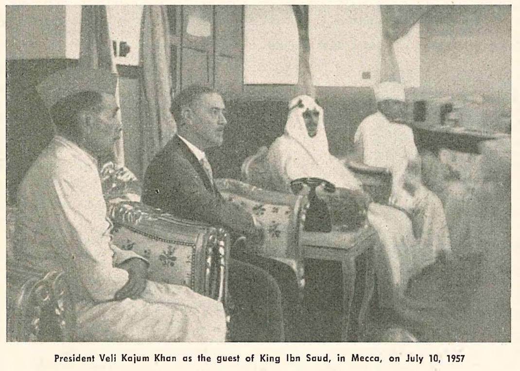 King Saud and Uzbelk Leader Qayum Khan and Tatr Leader Hayiet 1357 A.H