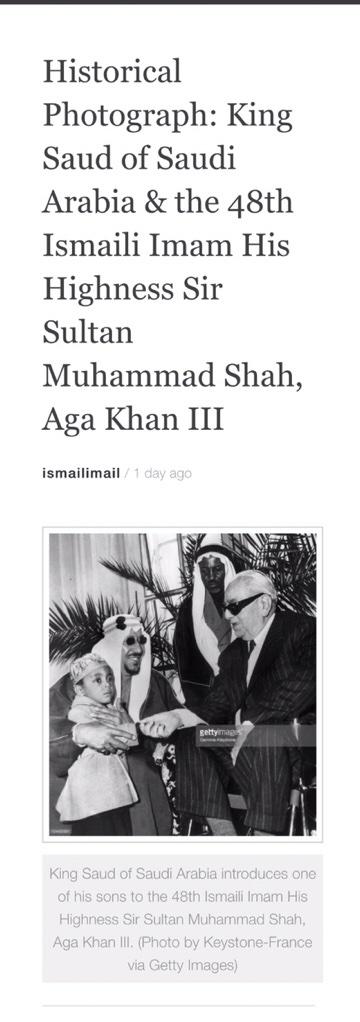 Historical Photograph: King Saud of Saudi Arabia & the 48th Ismaili Imam His Highness Sir Sultan Muhammad Shah, Aga Khan III