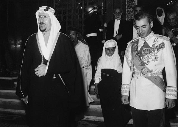 King Saud with Shah of Iran