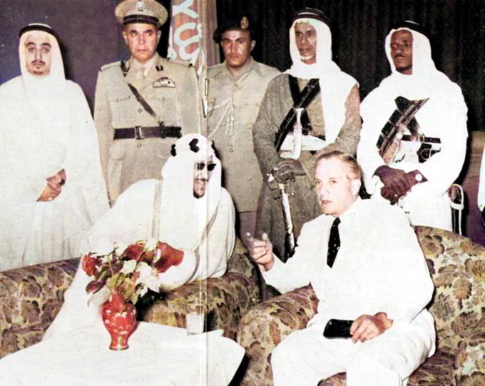 King Saud with President Camille Chamoun