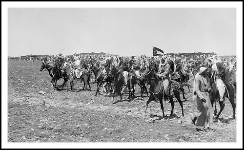 Protocol elders greeted the king of Jordan Prince Saud envoy of King Abdul Aziz in 1935 there Merfoaan Jordan Elman England