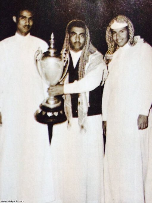 Abdulmajeed Kayal the captain of Al-Ittihad Club with his first trophy of King Saud Cup 1378AH