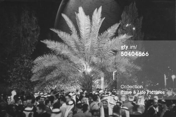 A reception held in honor of King Saud by President Camille Chamoun in Beirut in 1957.