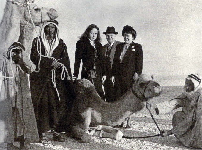 James Terry Duce President of Aramco along with his wife and his daughter - 1947