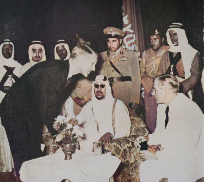King Saud with President Camille Chamoun