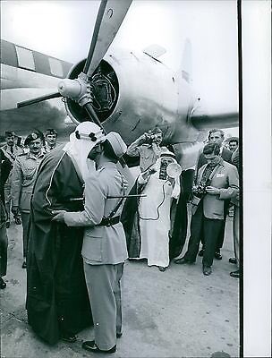 King Saud receiving King Faisal II of Iraq — may God have mercy on them — as they observe military maneuvers in 1957.