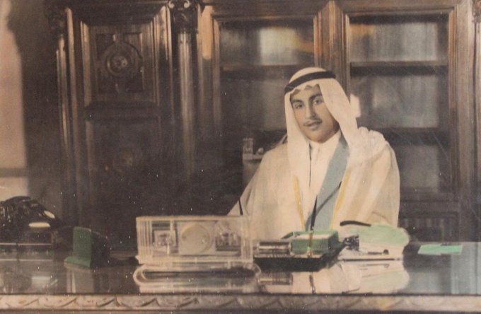 Prince Khalid bin Saud, Chief of the National Guard, in his office at the National Guard — may God have mercy on him.